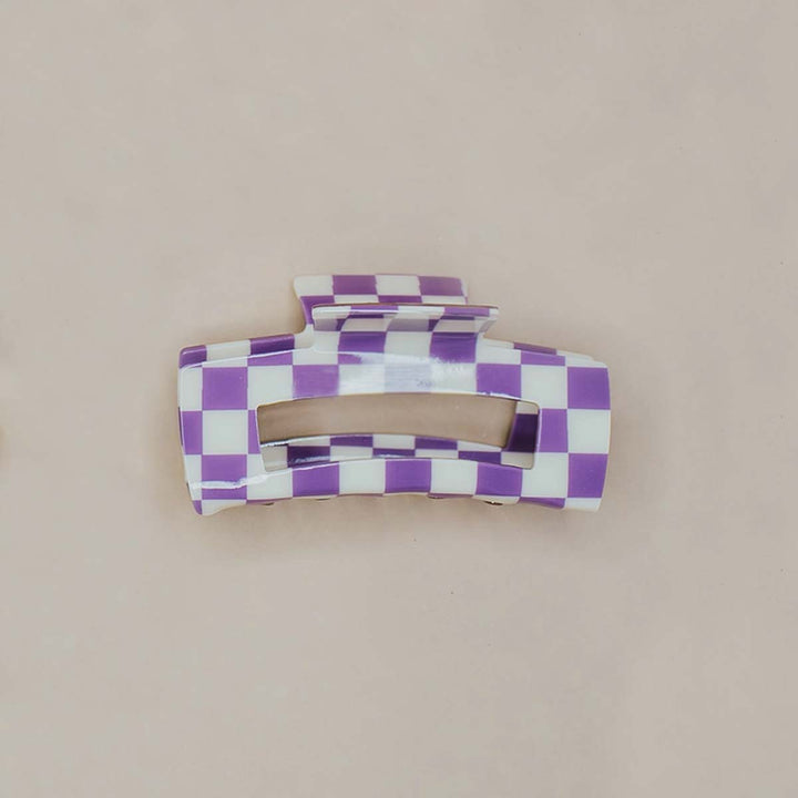 Checker Hair Claw - Lockwood Shop - Denim &amp; Daisy