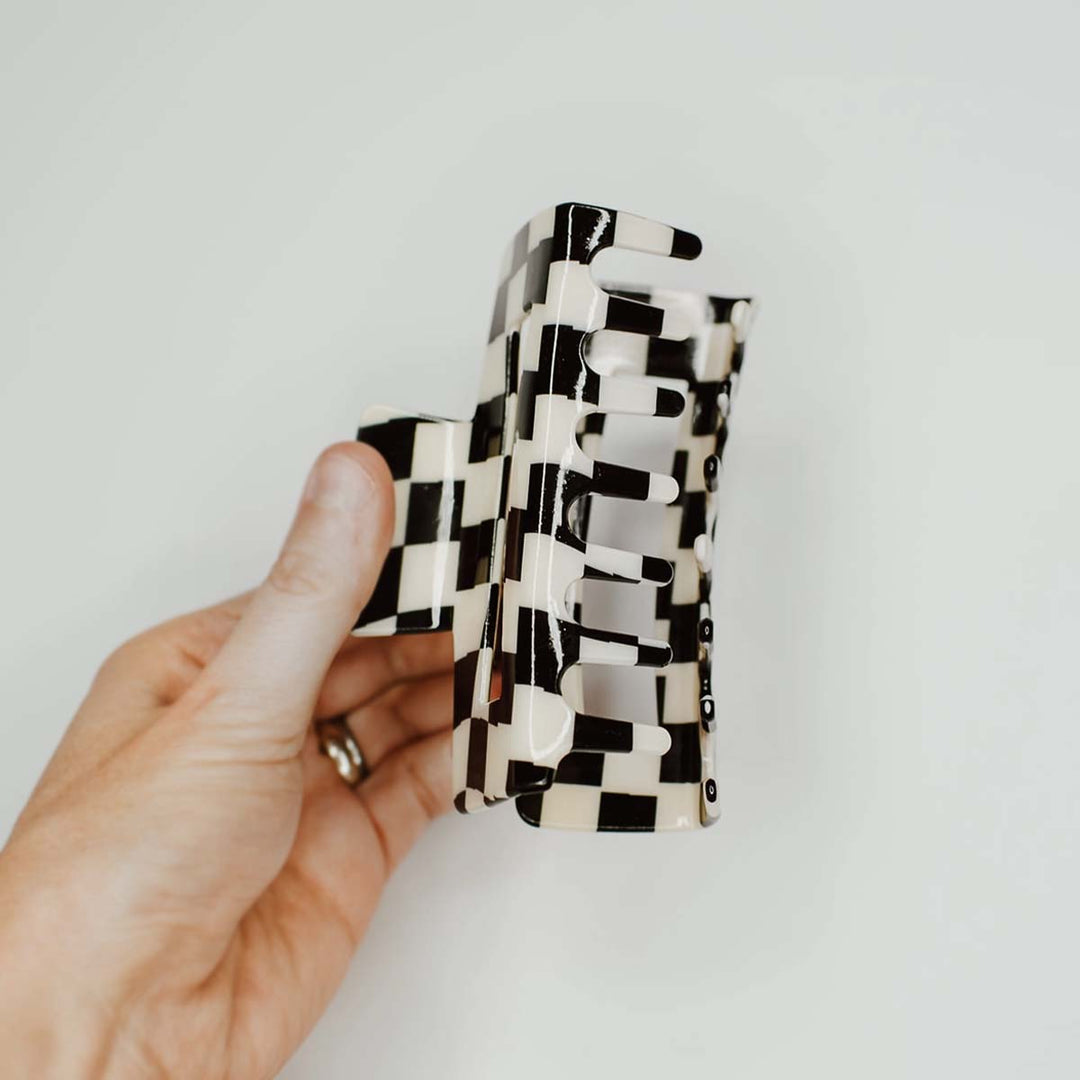 Checker Hair Claw - Lockwood Shop - Denim &amp; Daisy
