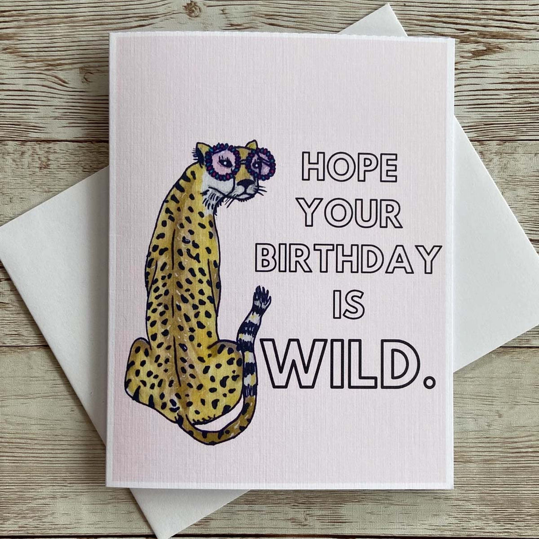 Cheetah Sunglasses Wild Birthday Card - Lockwood Shop - Cute Salute