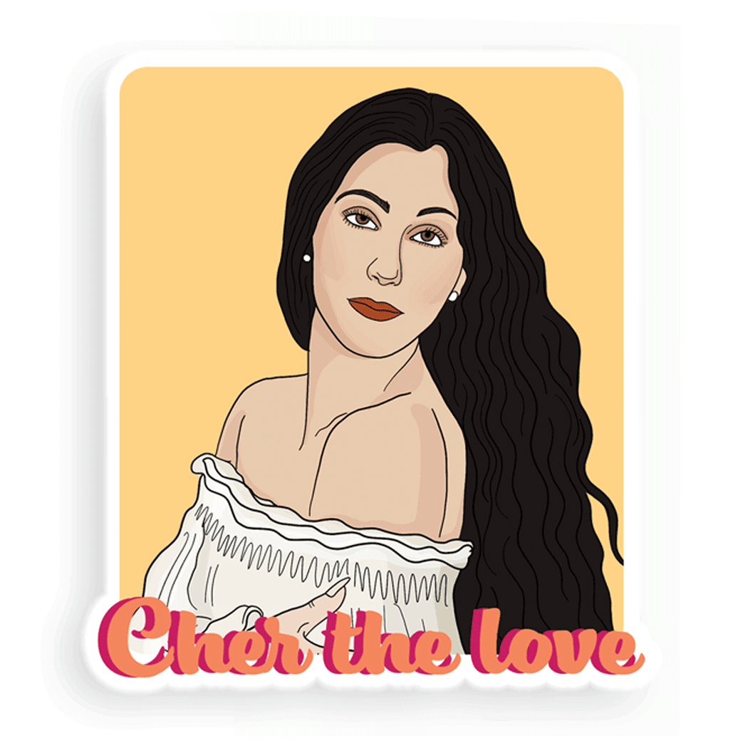 Cher the Love Sticker - Lockwood Shop - Party Mountain Paper