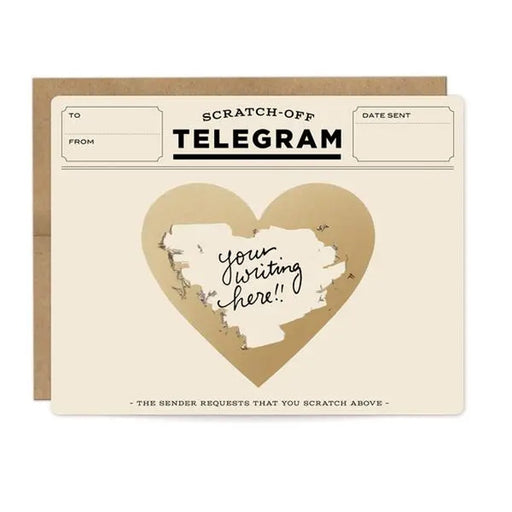 Classic Telegram Scratch Off Greeting Card - Lockwood Shop - Inklings Paperie