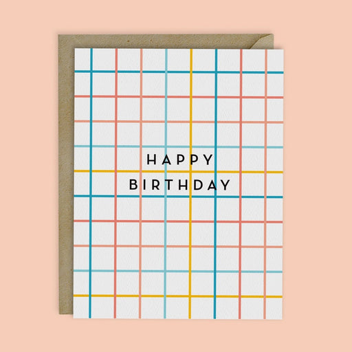 Colorful Grid Happy Birthday Card - Lockwood Shop - Melloworks