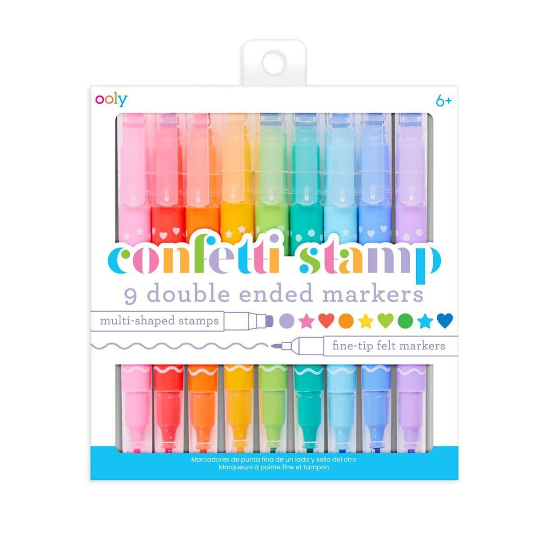 Confetti Stamp Double-Ended Markers - Lockwood Shop - Ooly