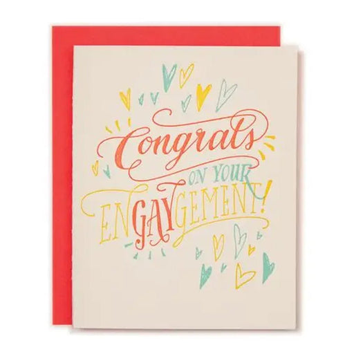 Congrats Engaygement Greeting Card - Lockwood Shop - Ladyfingers Letterpress