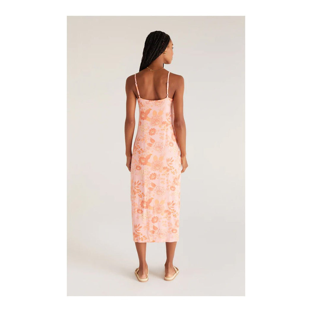 Cora Floral Midi Dress in Sunkist Coral - Lockwood Shop - Z Supply