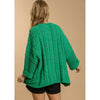 Cuffed Chenille Cable Knit Sweater in Green - Lockwood Shop - Umgee