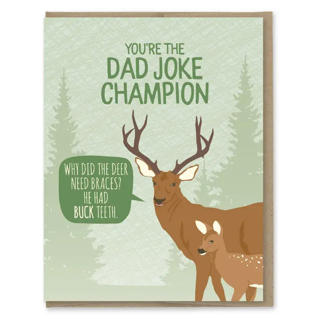 Dad Joke Champion Greeting Card - Lockwood Shop - Modern Printed Matter
