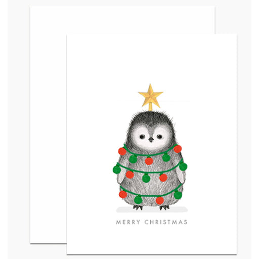 Decorated Penguin Christmas Card - Lockwood Shop - Dear Hancock