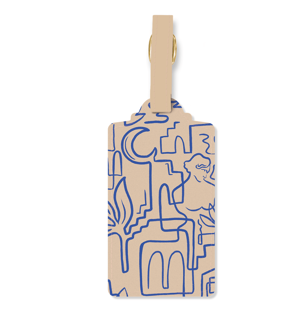 Destinations Linework Luggage Tag - Lockwood Shop - Punch Studio