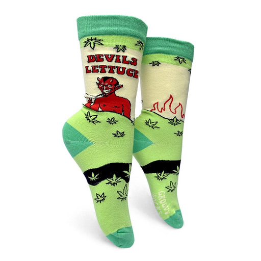 Devils Lettuce Women's Crew Socks - Lockwood Shop - Groovy Things co