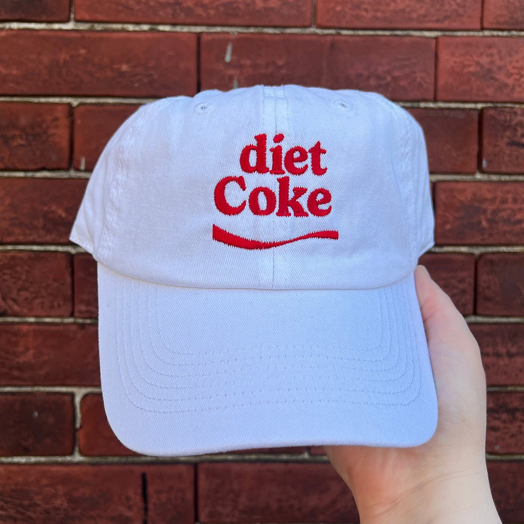 Diet Coke Hat - White w/ Red - Lockwood Shop - J & Jin Trading Corp
