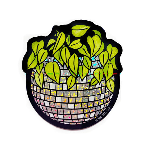 Disco Ball Planter Glitter Sticker - Lockwood Shop - Boss Dotty Paper Co