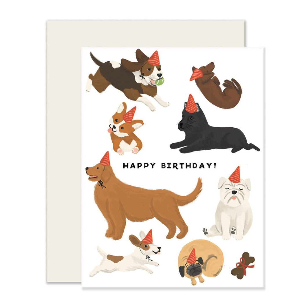 Dogs Birthday Card - Lockwood Shop - Slightly Stationery