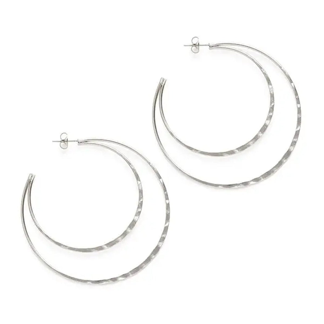 Double Hammered Hoop Studs - Lockwood Shop - Amano