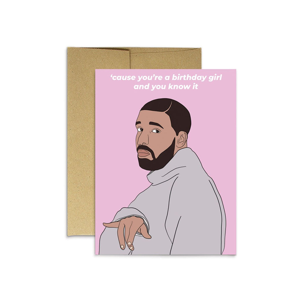 Drake Birthday Girl Greeting Card - Lockwood Shop - Party Mountain Paper