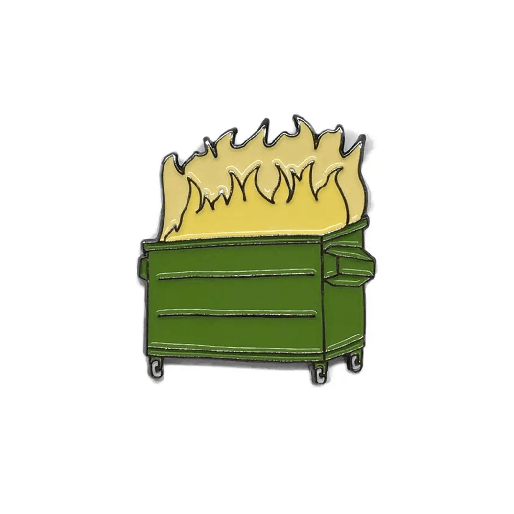 Dumpster Fire Enamel Pin - Lockwood Shop - Little Goat Paper Co