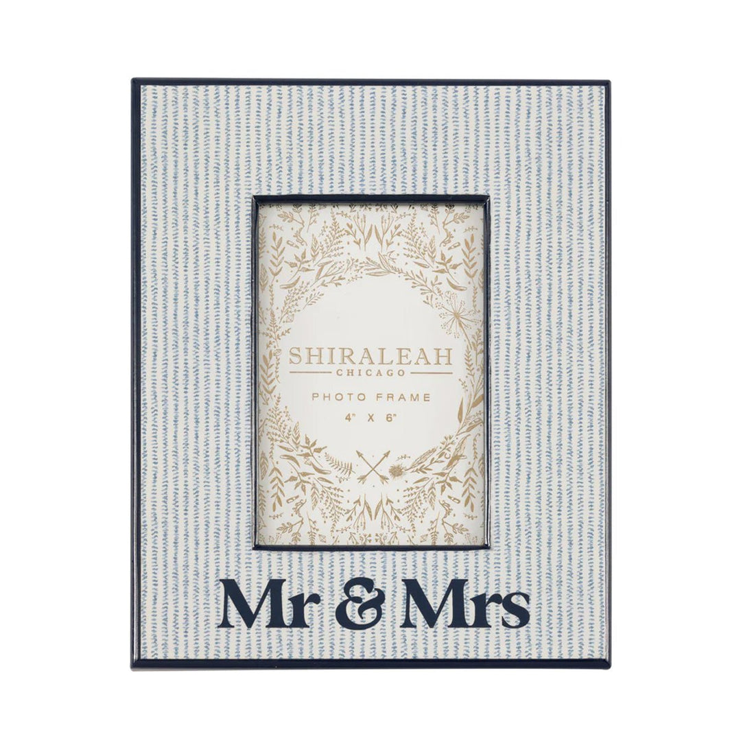 Eden "Mr. &amp; Mrs." Picture Frame in Blue - Lockwood Shop - Shiraleah