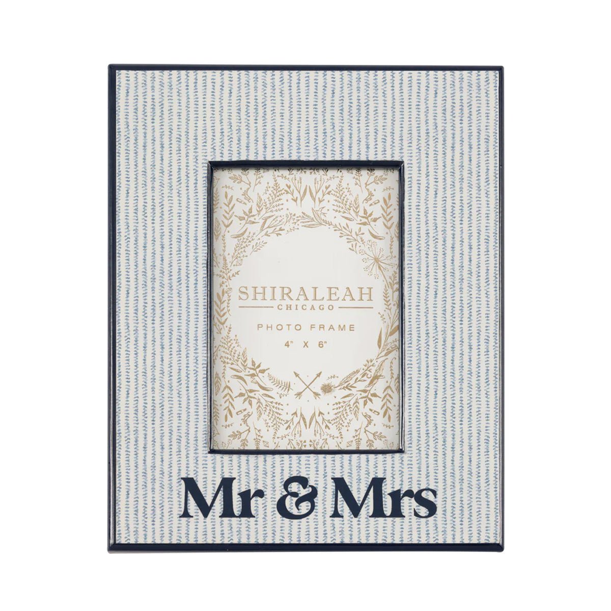 Eden "Mr. & Mrs." Picture Frame in Blue - Lockwood Shop - Shiraleah