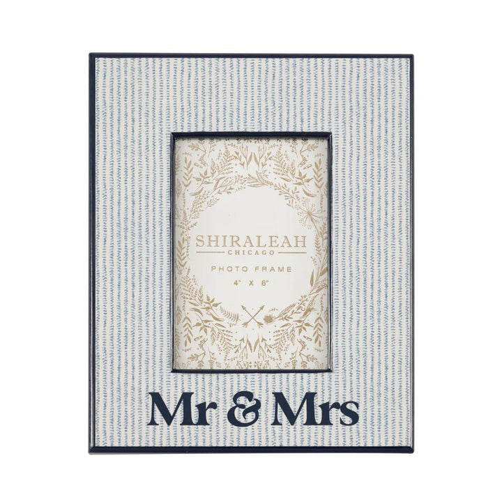 Eden "Mr. &amp; Mrs." Picture Frame in Blue - Lockwood Shop - Shiraleah
