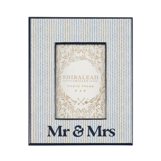 Eden "Mr. & Mrs." Picture Frame in Blue - Lockwood Shop - Shiraleah