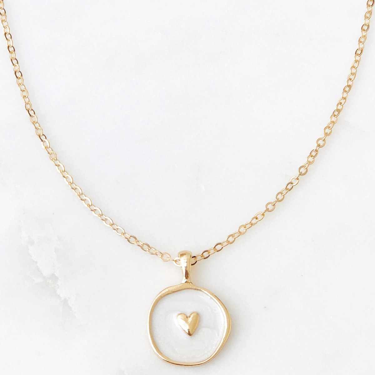 Enamel coin necklace Clearance