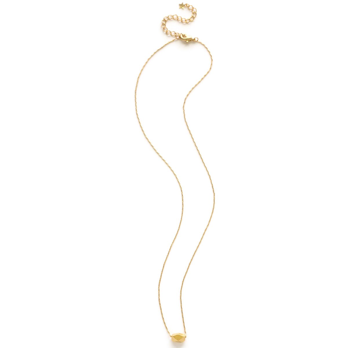 Faceted Nug Necklace - 14kt Vermeil 18" - Lockwood Shop - Amano