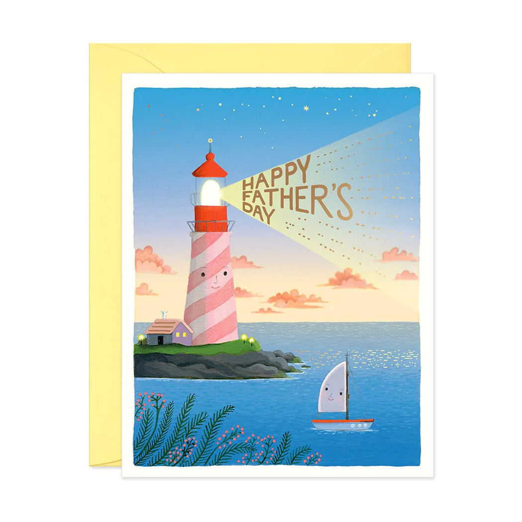 Father's Day Lighthouse Greeting Card - Lockwood Shop - Joojoo Paper
