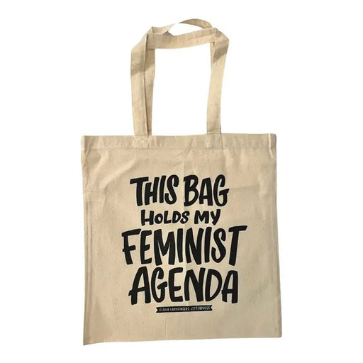 Feminist Agenda Tote Bag - Lockwood Shop - Ladyfingers Letterpress