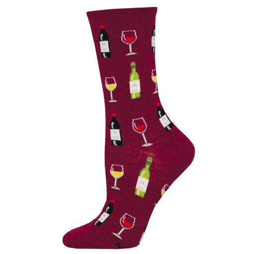 Fine Wine Women's Sock - Red Heather - Lockwood Shop - Socksmith