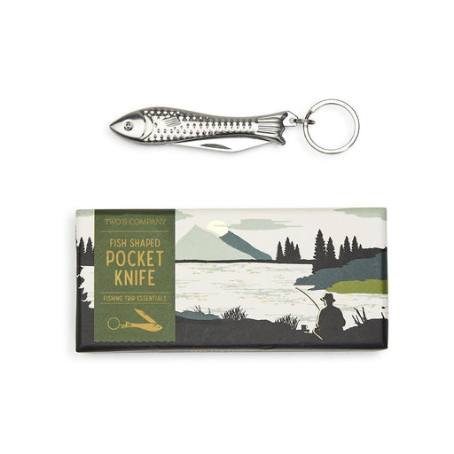 Fish Pocket Knife with Key Chain Attachment in Gift Box - Lockwood Shop - Twos Company