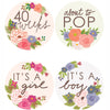 Floral Weeks Pregnancy Stickers - Lockwood Shop - 9th Letter Press
