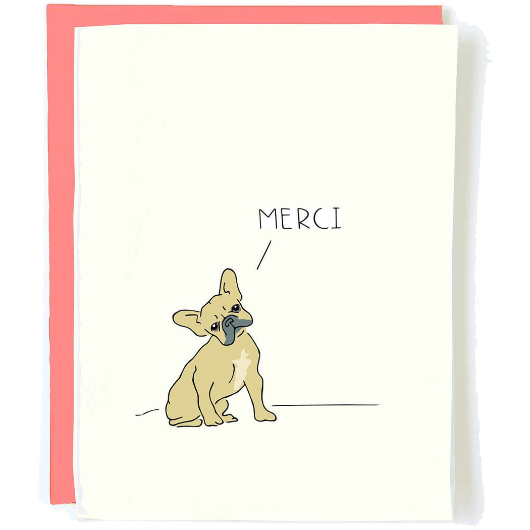 Frenchie Merci Greeting Card - Lockwood Shop - Pop Paper