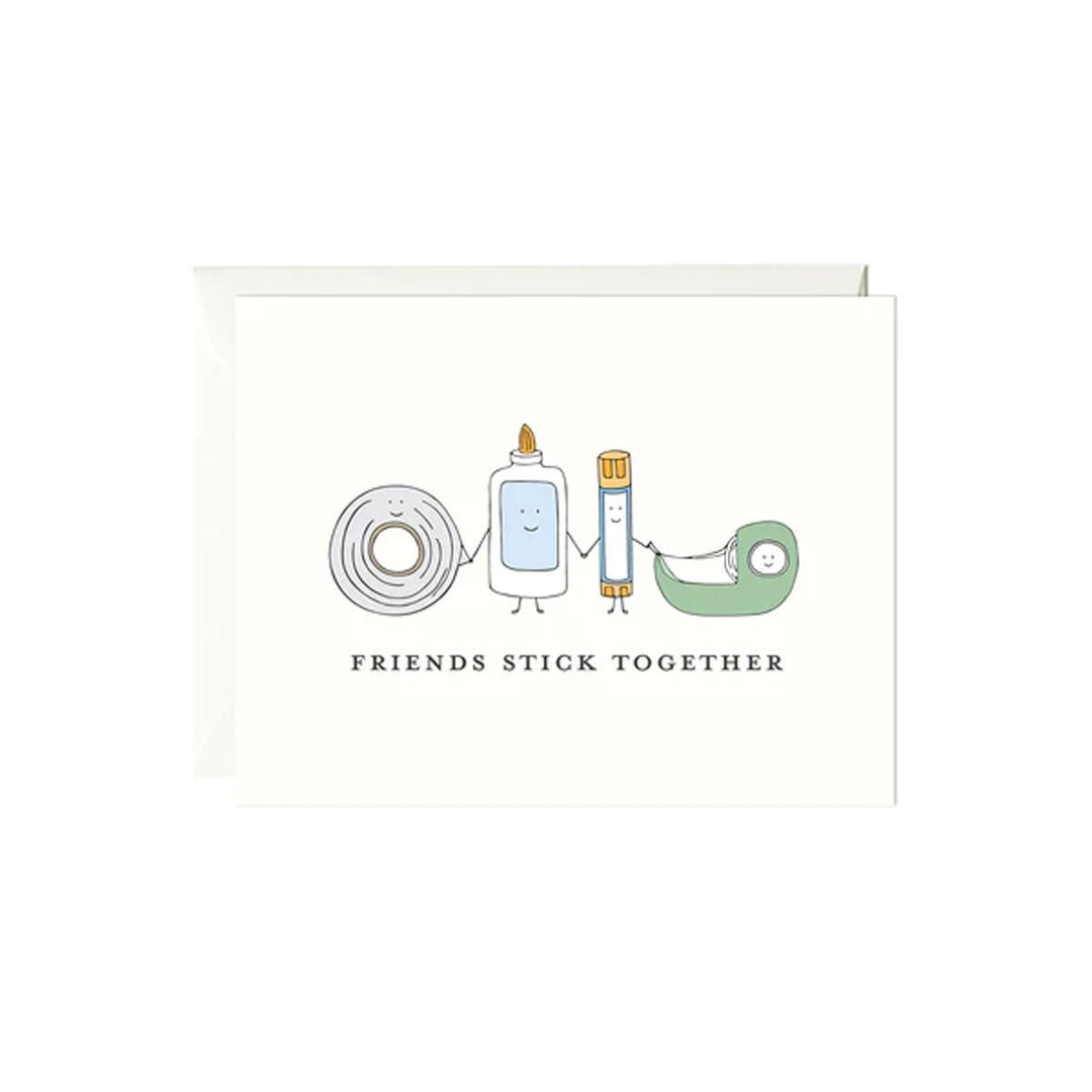 Friends Stick Together Card - Lockwood Shop - Paula &amp; Waffle