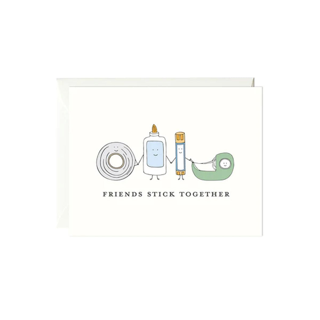 Friends Stick Together Card - Lockwood Shop - Paula & Waffle