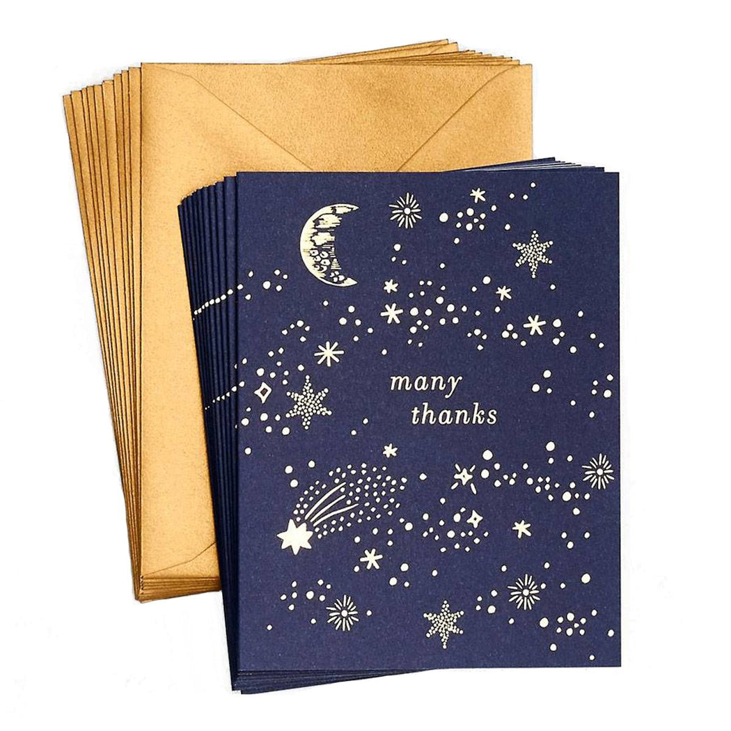 Galaxy Thanks - Box of 10 Cards - Lockwood Shop - Waste Not Paper