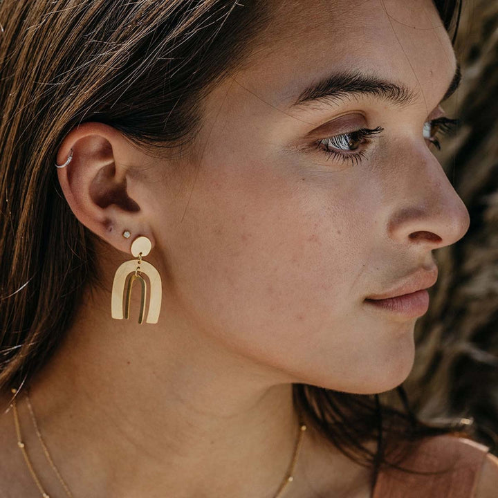 Geometric Collage Earring - Arches - Lockwood Shop - Amano