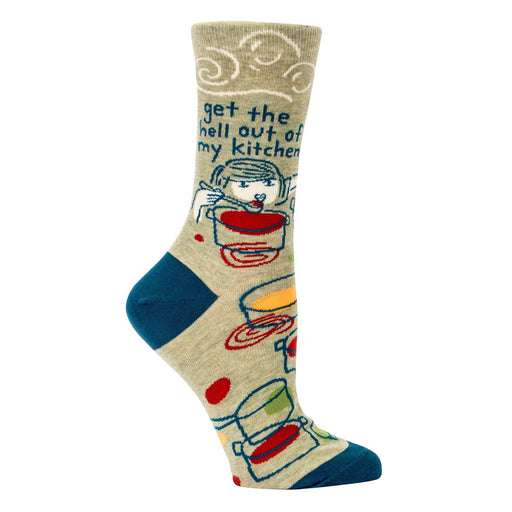 Get The Hell Out Of My Kitchen Women's Sock - Lockwood Shop - Blue Q