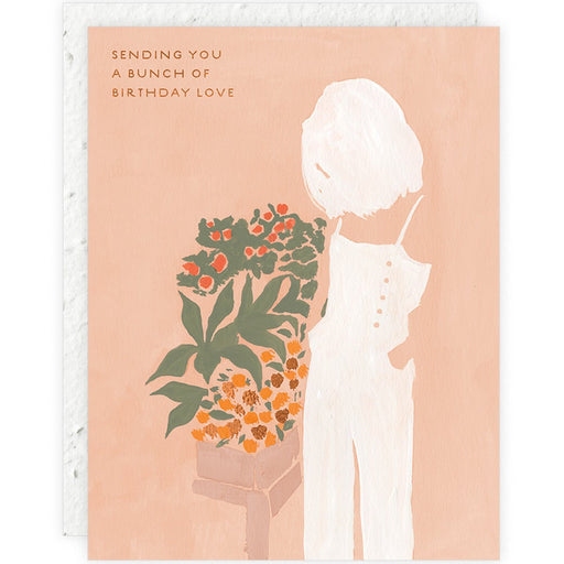 Girl And Flowers Plantable Birthday Card - Lockwood Shop - Seedlings