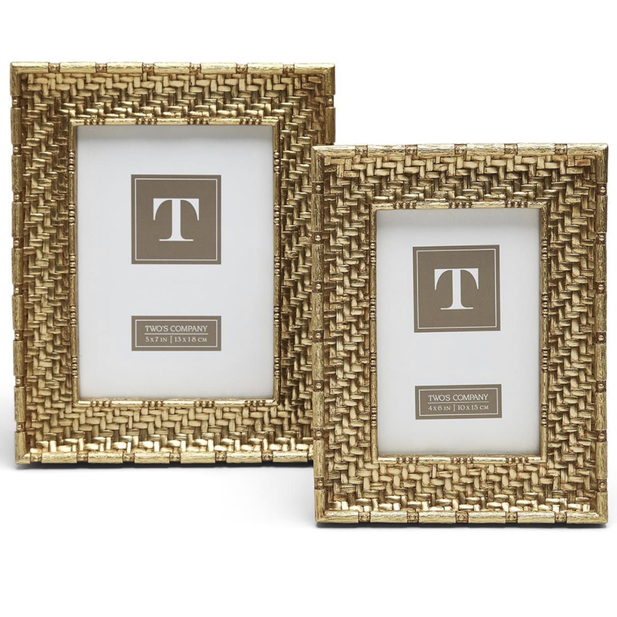Gold Weave Photo Frame - Lockwood Shop - Twos Company