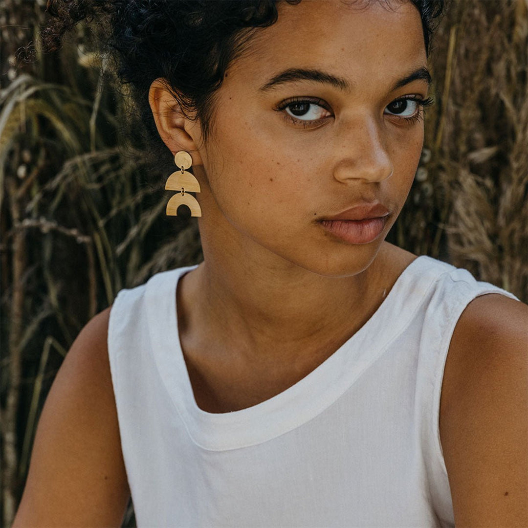 Golden Geometric Studs - Lockwood Shop - Amano