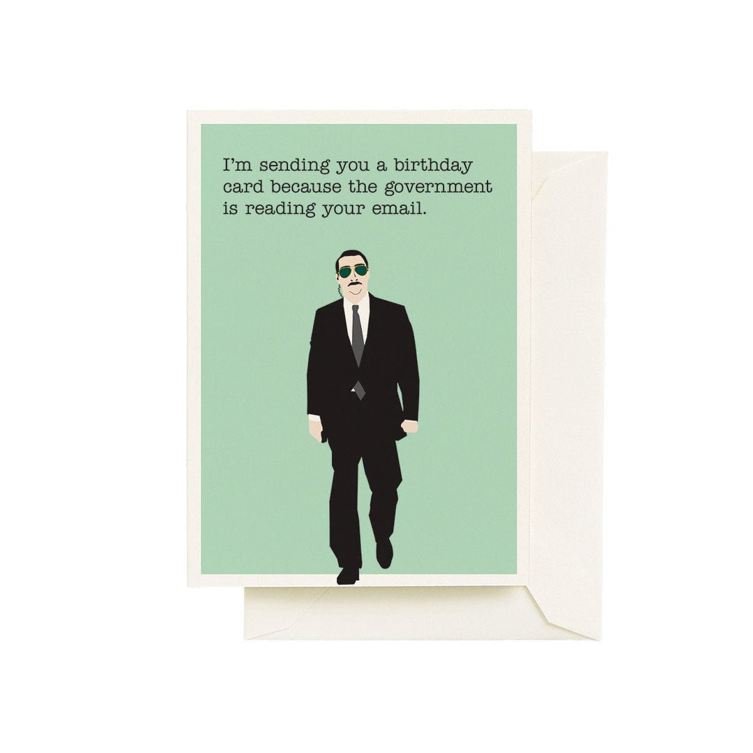 Govt Spy Birthday Card - Lockwood Shop - Seltzer Goods