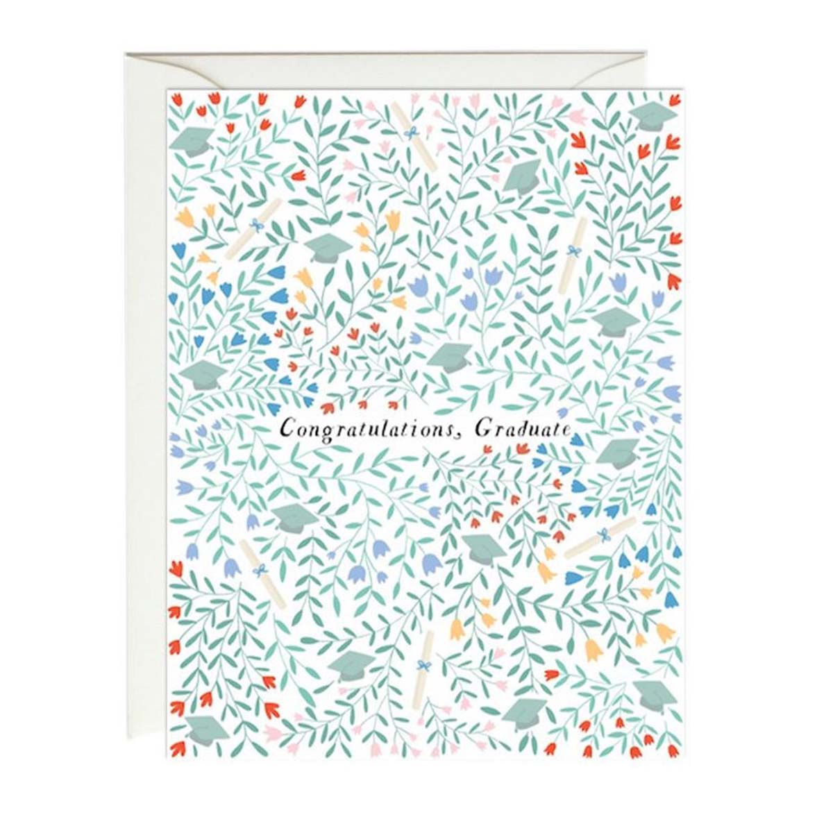 Graduation Floral Greeting Card - Lockwood Shop - Paula & Waffle