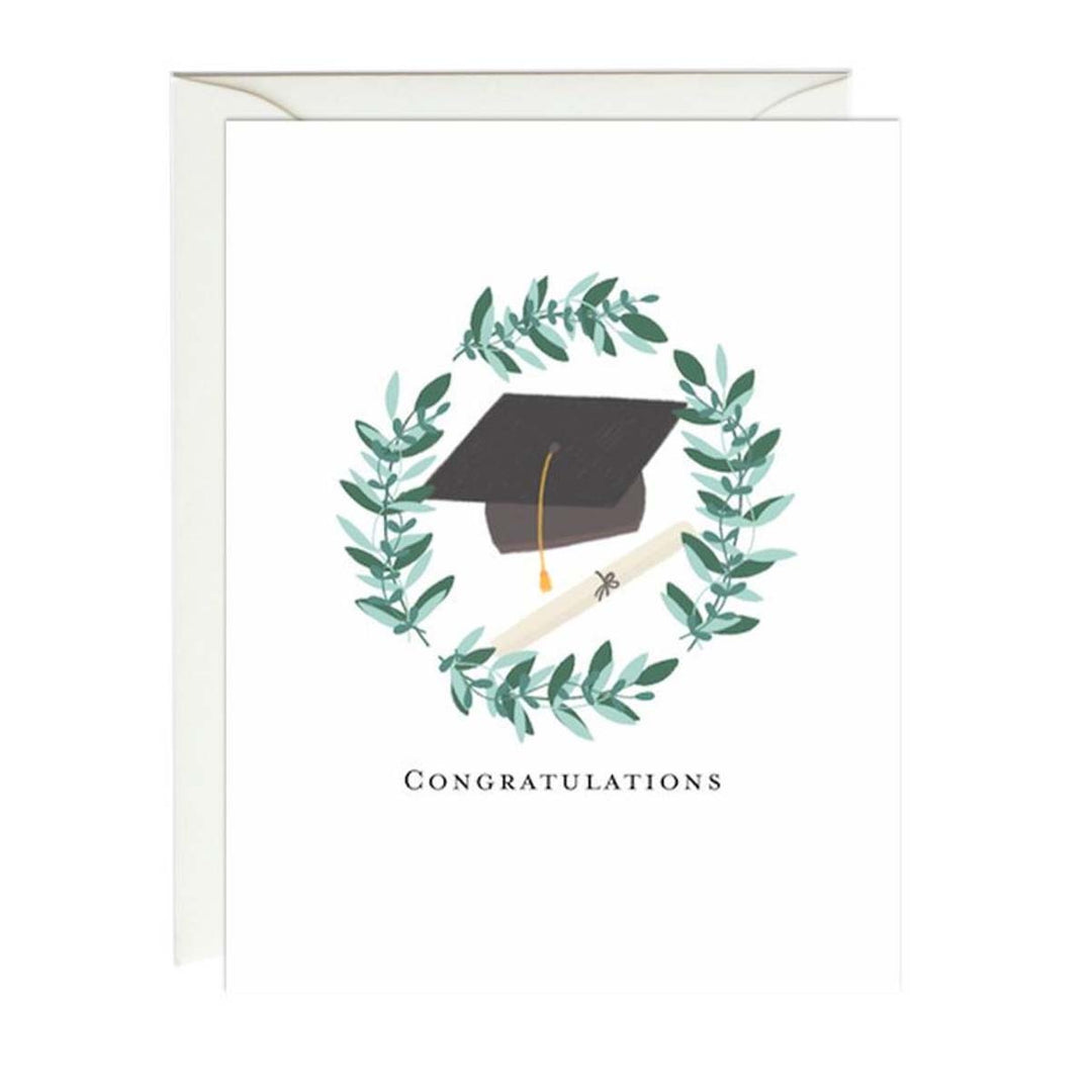 Graduation Garland Greeting Card - Lockwood Shop - Paula &amp; Waffle