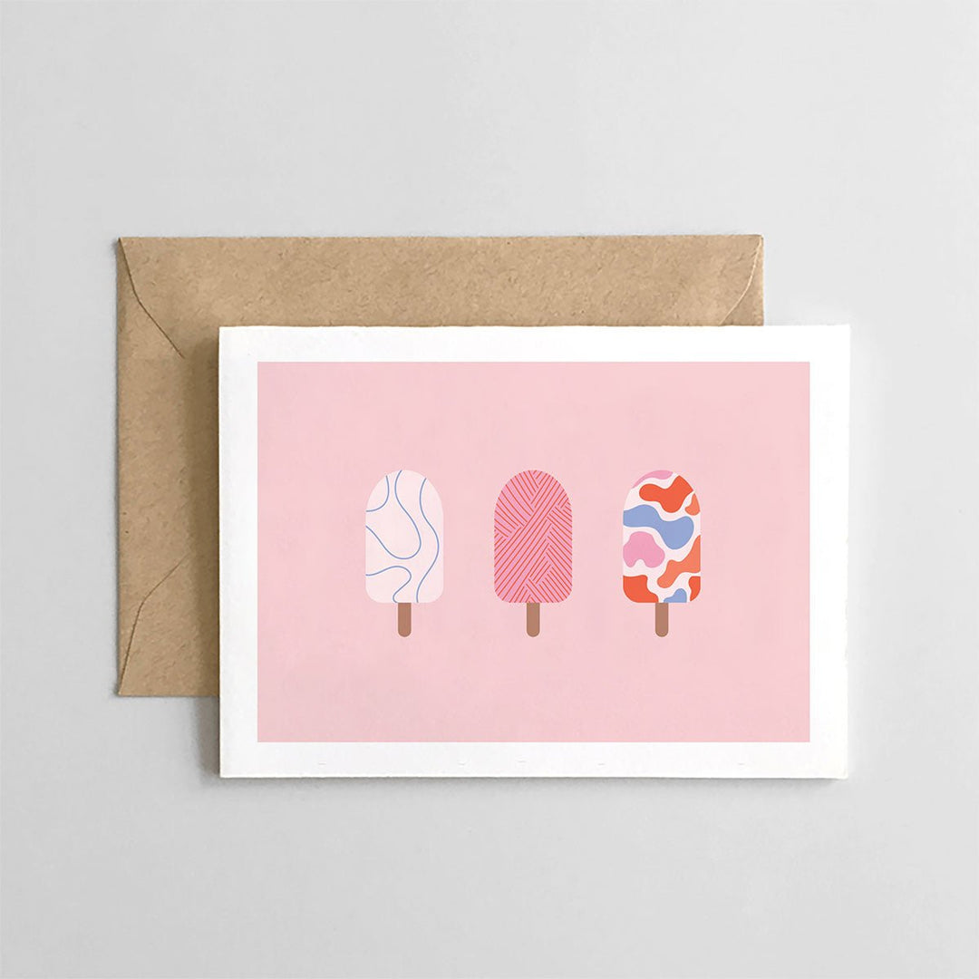 Graphic Popsicle Greeting Card - Lockwood Shop - Spaghetti &amp; Meatballs