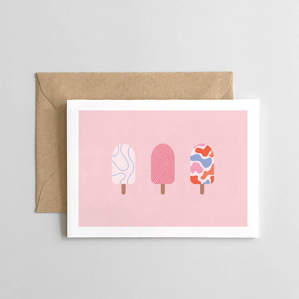 Graphic Popsicle Greeting Card - Lockwood Shop - Spaghetti & Meatballs