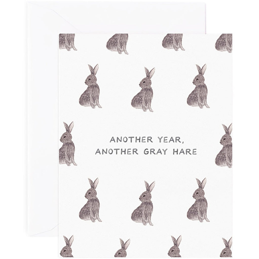Gray Hares Greeting Card - Lockwood Shop - Amy Zhang