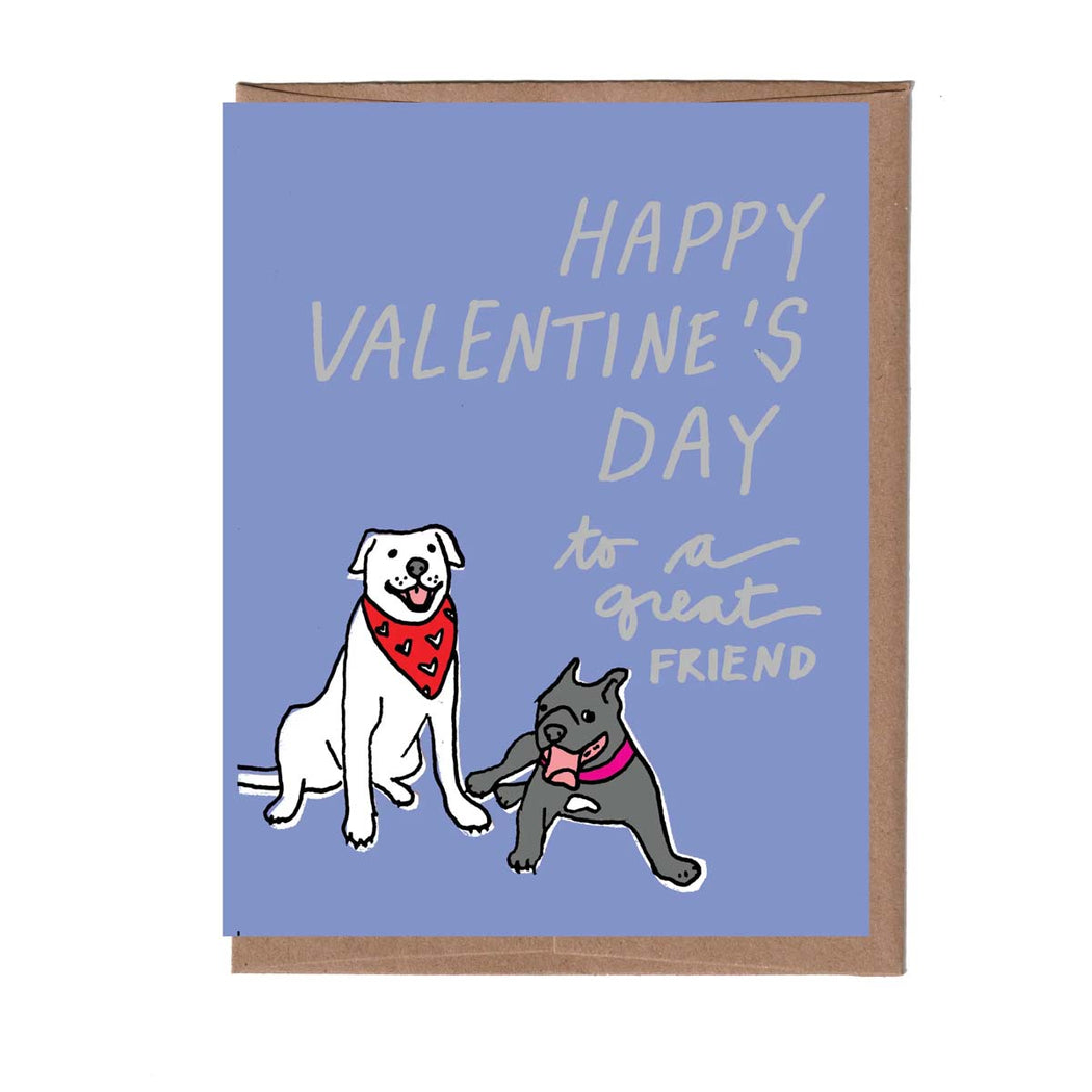Great Friend Valentine Greeting Card - Lockwood Shop - La Familia Green