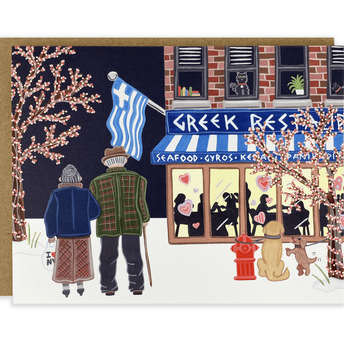 Greek Love Greeting Card - Lockwood Shop - Little Design Shoppe & Creative Co