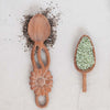 Hand-Carved Doussie Wood Spoon with Flower Handle - Lockwood Shop - Creative Co-Op
