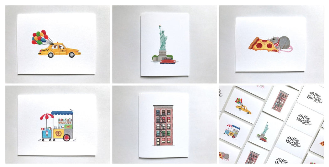 Hello from NY - Box of 10 Assorted Cards - Lockwood Shop - Little Design Shoppe & Creative Co